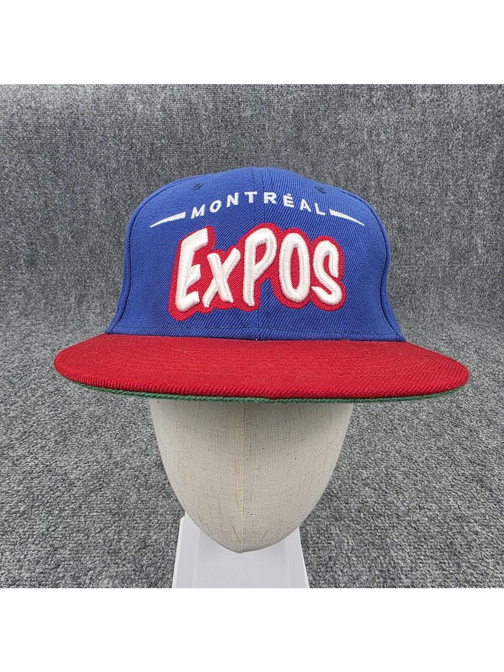 Montreal Expos Hat Cap Blue Red Script Logo Snapback MLB New Era Baseball